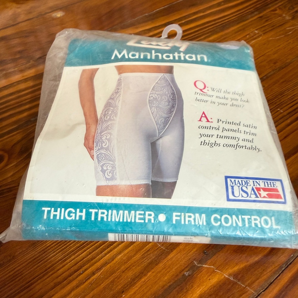 Vintage Lady Manhattan Thigh Trimmer Women 2XL Beige Firm Control Shapewear 5069